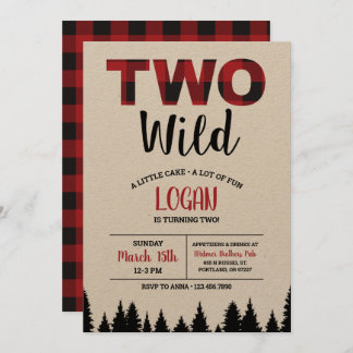 Xadrez Buffalo Segundo Convite De Aniversário Dois