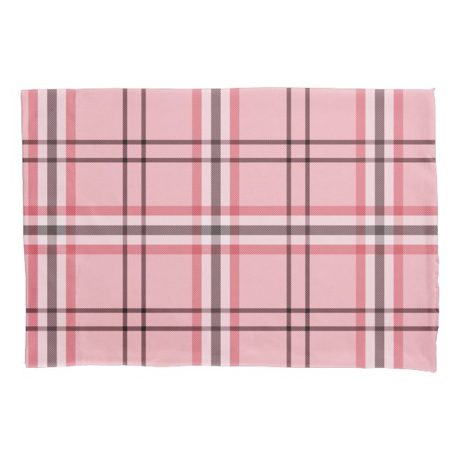 Xadrez Chic Rosa e Cinza Padrão de Moda (Frente)