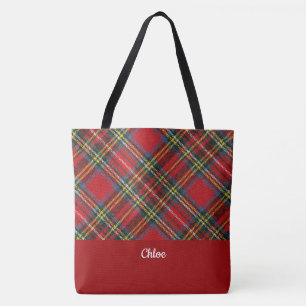 Xadrez clássica Monograma Tote Bag