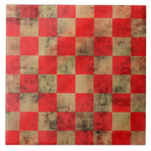 Xadrez clássico em ouro vermelho com design textur