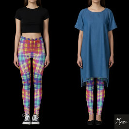 Xadrez Colorida Leggings Chic