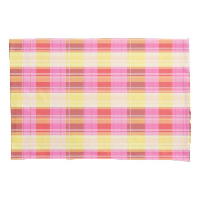Xadrez Colorida Pillowcase (Frente)