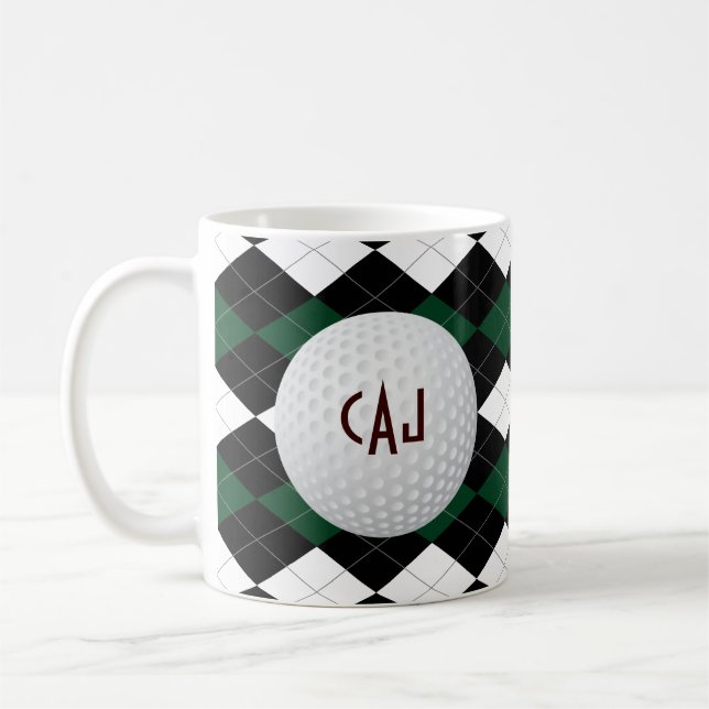 Xadrez com bola de golfe, caneca de café (Esquerda)