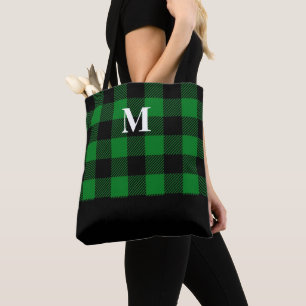Xadrez de Buffalo Verde - Saco de Tote