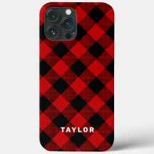 Xadrez de Buffalo Vermelho e Negro Personalizada