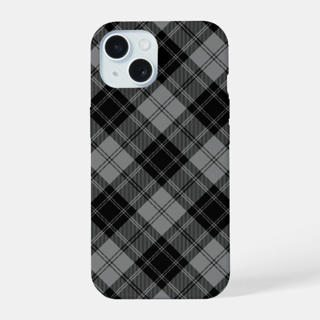 Xadrez de cinzas pretas Douglas tartan (Verso)
