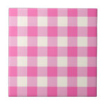 Xadrez de Cottagecore Rosa Gingham<br><div class="desc">Moderna tendência de piquenique primavera,  com padrão de tartan de xadrez gingham em cores rosa-quente e branco.</div>