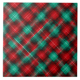 Xadrez de férias vermelho e verde