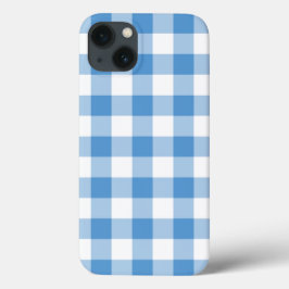 Xadrez de Gingham Azul Claro e Branco