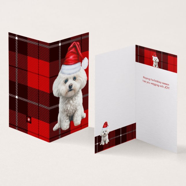 Xadrez de Natal do Coton de Tulear Dog Red Holiday (Interior e exterior)