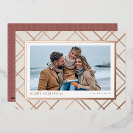 Xadrez de Natal elegante rosa de ouro uma família 