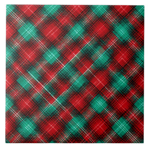 Xadrez de Natal vermelho e verde