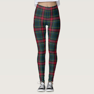 Xadrez de Tartan de leggings de padrão escocês