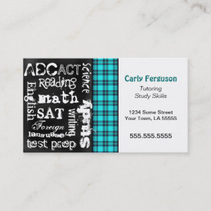 Xadrez de turquesa, cartão de visita do quadro do