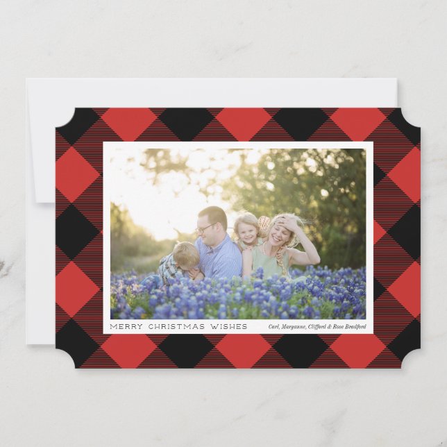 Xadrez de Verificação de Buffalo Preto no Feriado  (Frente)