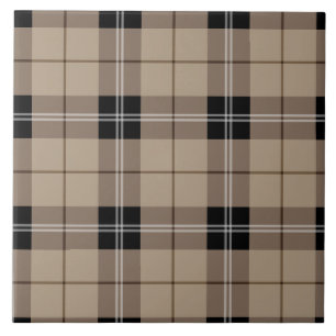 xadrez do designer/padrão tartan marrom e preto