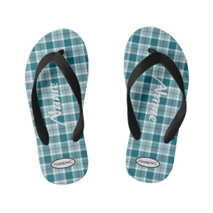 Xadrez do menino Flip-flops Chinelos da criança HA