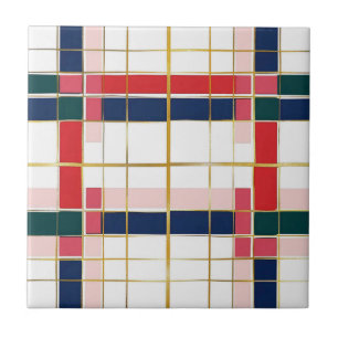 Xadrez do MOD Vermelho Azul Dourado Natal