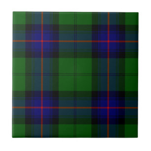 Xadrez do verde azul do tartan do clã de Armstron