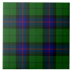 Xadrez do verde azul do tartan do clã de Armstron