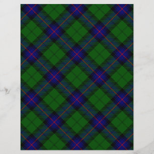 Xadrez do verde azul do tartan do clã de Armstron