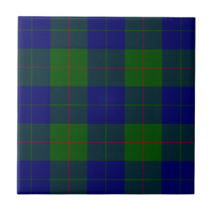 Xadrez do verde azul do tartan do clã de Barclay