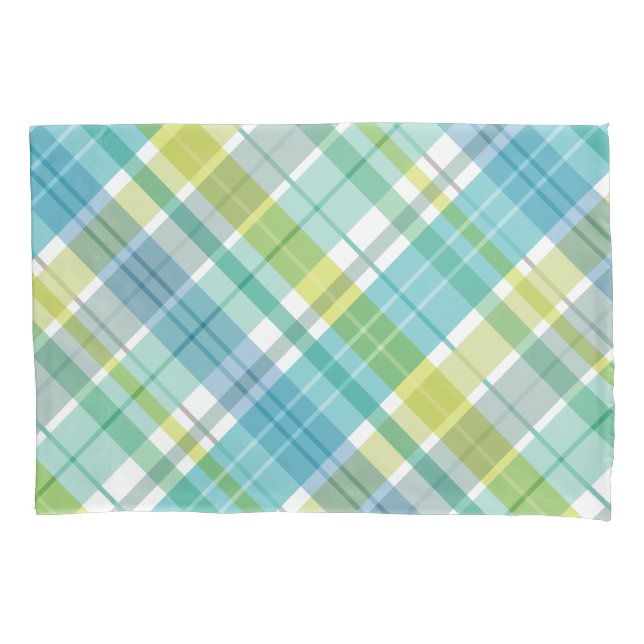 Xadrez doce Pastel azul verde (Frente-Esquerda)