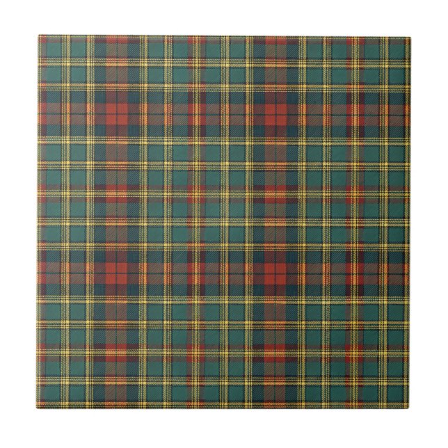 Xadrez Escocês Vermelho e Verde Clássico (Frente)