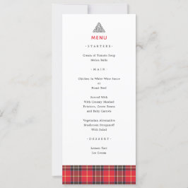 Xadrez Escocesa de Tartan Celtic Knot Weding Menu