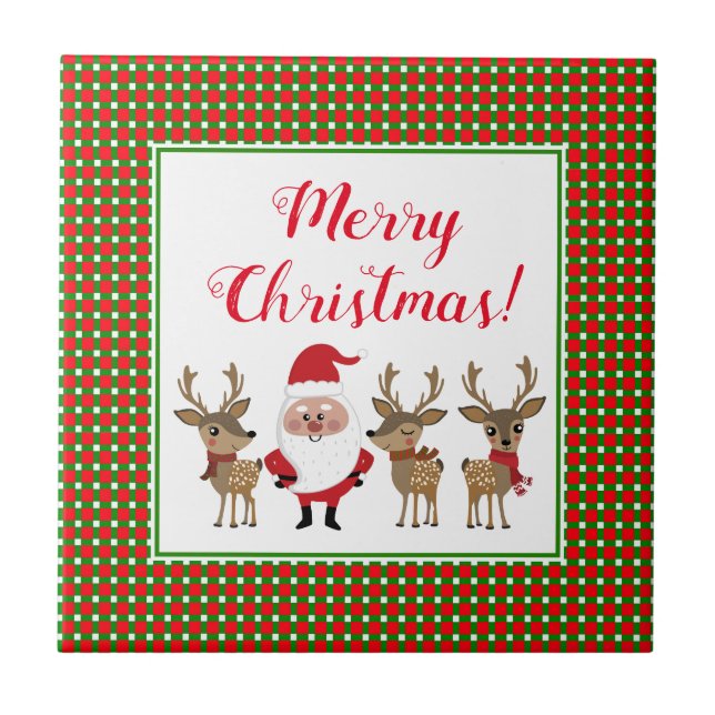 Xadrez Feliz Natal, Pai Natal Reindeer (Frente)