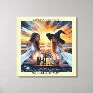 XADREZ FEMININO - Impressão em tela