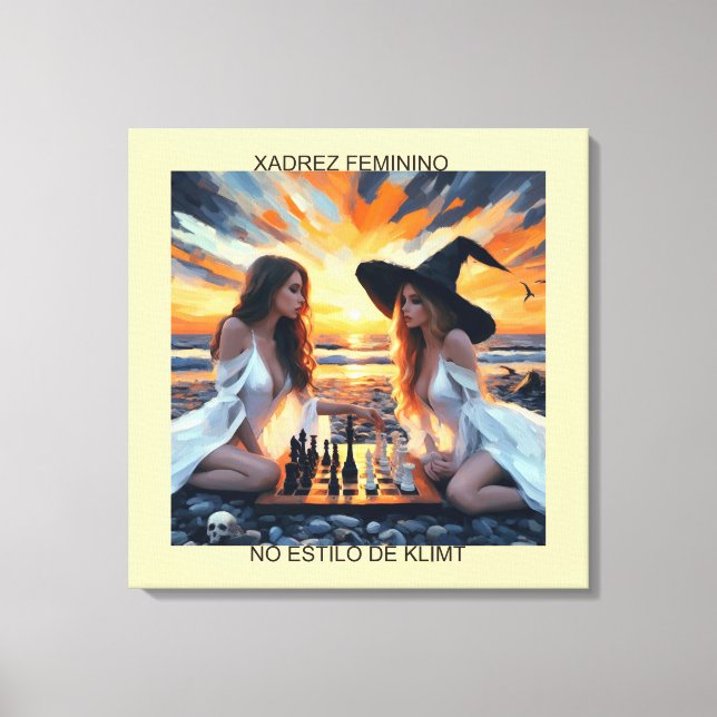 XADREZ FEMININO - Impressão em tela (Frente)