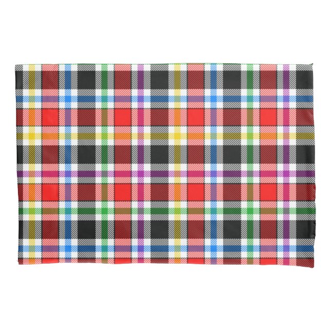 Xadrez Flanel de multicolores preto vermelho Desig (Frente)