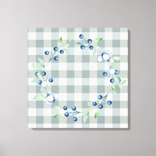 Xadrez Gingham Country Farmhouse Canvas (Frente)