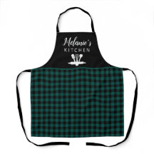 Xadrez Green Buffalo Check Kitchen Nome Apron