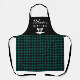 Xadrez Green Buffalo Check Kitchen Nome Apron