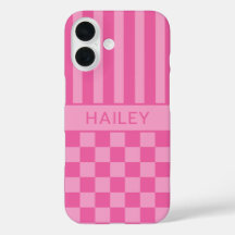 Xadrez Listrado Personalizado Rosa