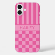 Xadrez Listrado Personalizado Rosa