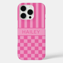 Xadrez Listrado Personalizado Rosa