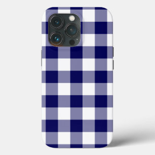 Xadrez Marinho e White Gingham iPhone 8/7 Plus Cas
