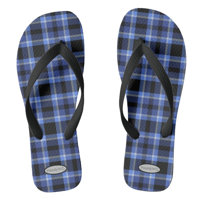 Xadrez masculina Flip-flops Chinelos da criança HA (Pé da cama)