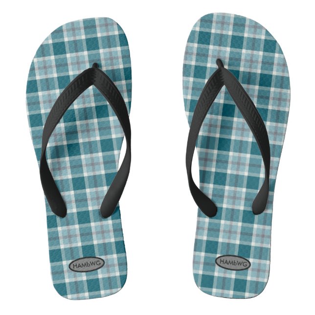 Xadrez masculina Flip-flops Chinelos da criança HA (Pé da cama)