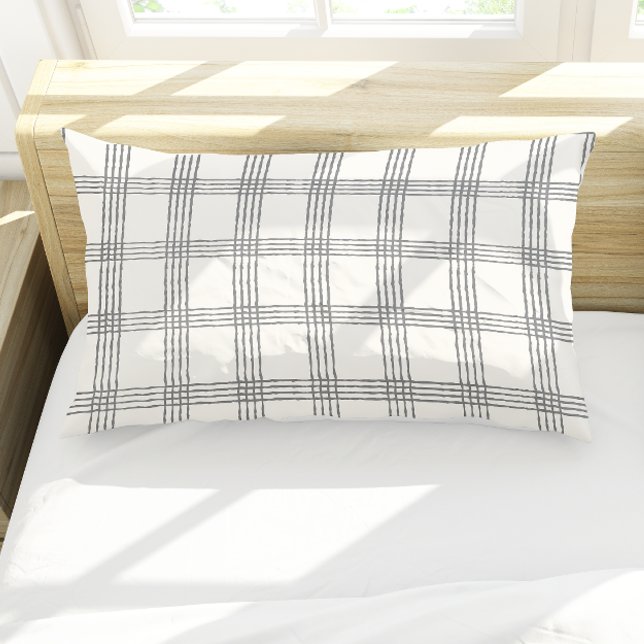 Xadrez Moderna e Geométrica Russa (Rustic Geometric Modern Minimalist Plaid Pillow Case)