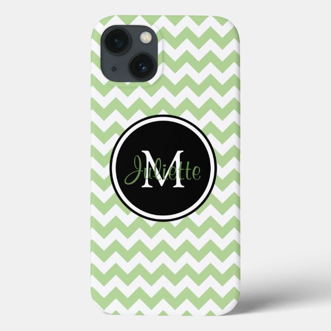 Xadrez Monogramado Verde Preto e Branco (Verso)