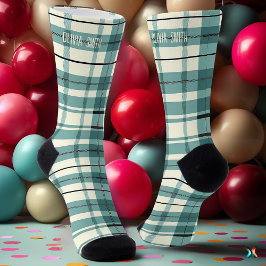 Xadrez Personalizada Mint Green e Cream Tartan