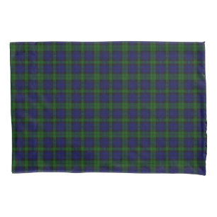 Xadrez preta do verde azul do tartan do clã do