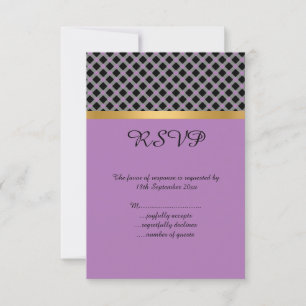 XADREZ PRETO ROXO OURO PARA TODA OCASIÃO RSVP