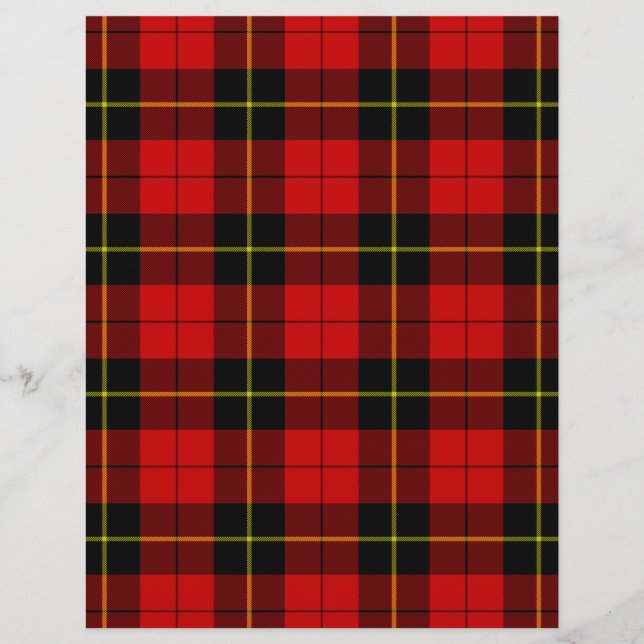 Xadrez preto Wallace Tartan (Frente)