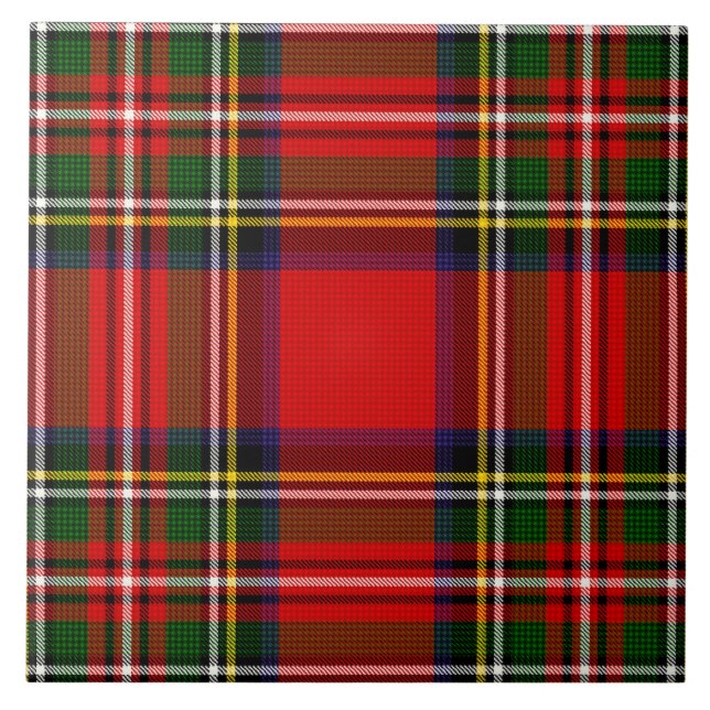 Xadrez Real Stewart Clan Tartan (Frente)