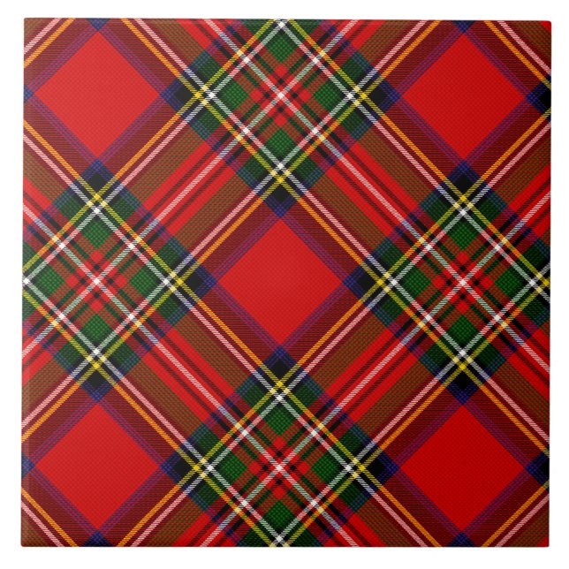 Xadrez Real Stewart Clan Tartan (Frente)